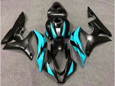 Conception Noir Mat & Cyan 07-08 Honda CBR600RR Carénage Moto