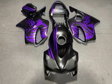 Crane Noir Mat & Violet 01-03 Honda CBR600 F4i Carénage Moto