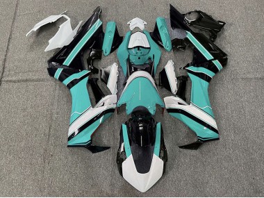 Cyan Brillant Blanc & Noir 17-23 Honda CBR1000RR Carénage Moto
