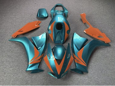 Cyan Brillant & Orange 12-16 Honda CBR1000RR Carénage Moto