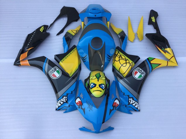 Dents De Requin Bleu 12-16 Honda CBR1000RR Carénage Moto Dents De Requin Bleu 12-16 Honda CBR1000RR Carénage Moto