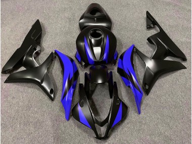 Design Noir Mat & Bleu 07-08 Honda CBR600RR Carénage Moto
