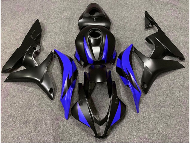 Design Noir Mat & Bleu 07-08 Honda CBR600RR Carénage Moto Design Noir Mat & Bleu 07-08 Honda CBR600RR Carénage Moto