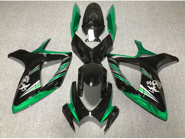 Design Vert Brillant & Noir 06-07 Suzuki GSXR 600-750 Carénage Moto Design Vert Brillant & Noir 06-07 Suzuki GSXR 600-750 Carénage Moto