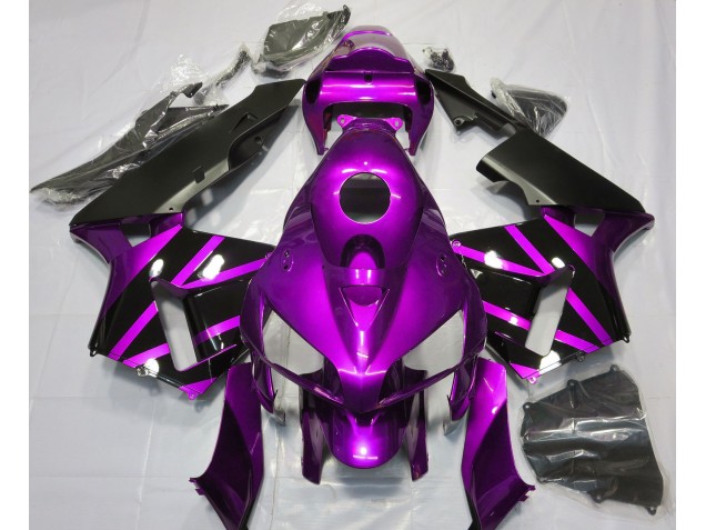 Design Violet & Noir Brillant 05-06 Honda CBR600RR Carénage Moto Design Violet & Noir Brillant 05-06 Honda CBR600RR Carénage Moto