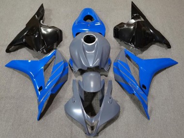Double Bleu Sur Gris 09-12 Honda CBR600RR Carénage Moto