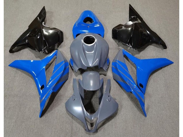 Double Bleu Sur Gris 09-12 Honda CBR600RR Carénage Moto