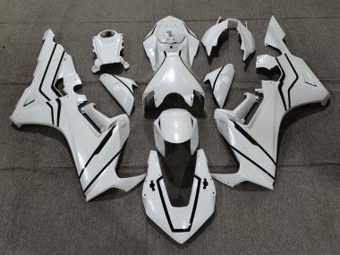 Doublure Blanc Nacré & Noir 17-23 Honda CBR1000RR Carénage Moto