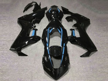 Doublure Noir Brillant & Bleu Clair 17-23 Honda CBR1000RR Carénage Moto