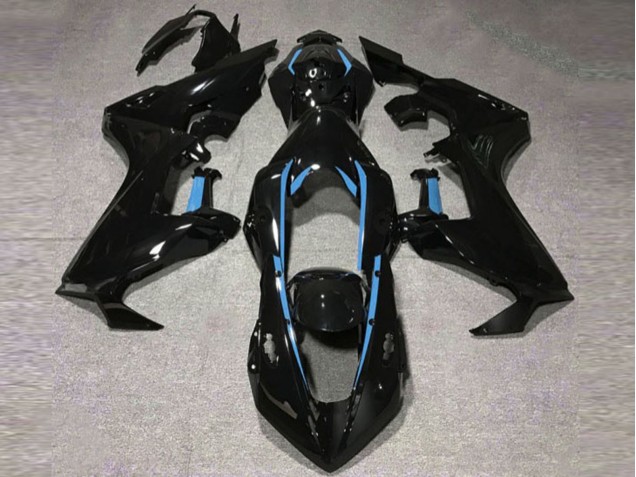 Doublure Noir Brillant & Bleu Clair 17-23 Honda CBR1000RR Carénage Moto