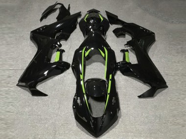 Doublure Noir Brillant & Vert Citron 17-23 Honda CBR1000RR Carénage Moto