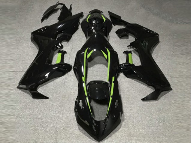 Doublure Noir Brillant & Vert Citron 17-23 Honda CBR1000RR Carénage Moto