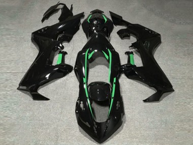 Doublure Noir Brillant & Vert Forêt 17-23 Honda CBR1000RR Carénage Moto