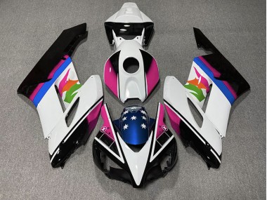 Drapeau Rose & Bleu 04-05 Honda CBR1000RR Carénage Moto