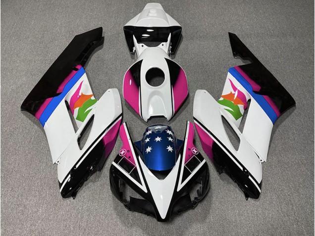 Drapeau Rose & Bleu 04-05 Honda CBR1000RR Carénage Moto Drapeau Rose & Bleu 04-05 Honda CBR1000RR Carénage Moto
