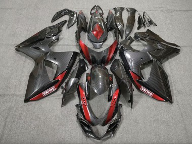 Fibre De Carbone Rouge 09-16 Suzuki GSXR 1000 Carénage Moto