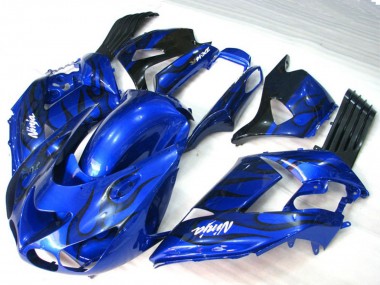 Flamme Bleue 06-11 Kawasaki ZX14R Carénage Moto