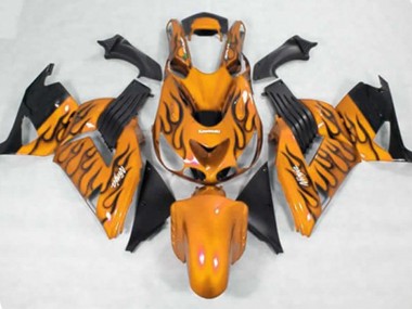 Giallo Nero Fiamma 06-11 Kawasaki ZX14R Carénage Moto