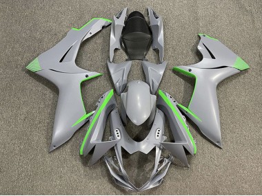Gris Nardo Mat & Accents Verts 11-24 Suzuki GSXR 600-750 Carénage Moto