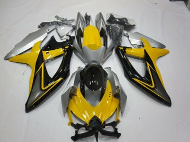 Jaune Noir 08-10 Suzuki GSXR 600-750 Carénage Moto