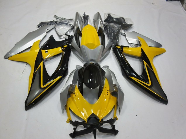 Jaune Noir 08-10 Suzuki GSXR 600-750 Carénage Moto