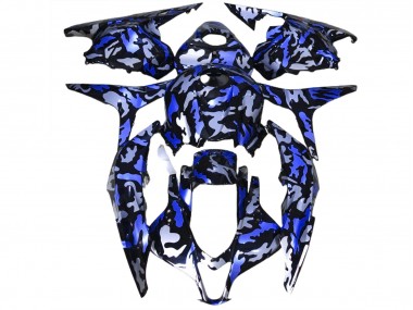 Neige Bleu Foncé Camo 09-12 Honda CBR600RR Carénage Moto