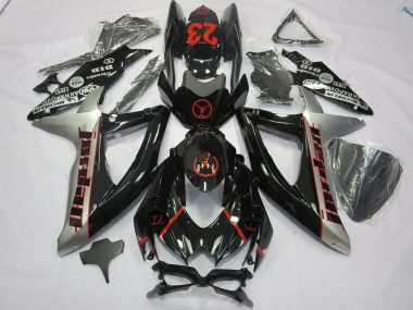 Nero Grigio Jordan 08-10 Suzuki GSXR 600-750 Carénage Moto