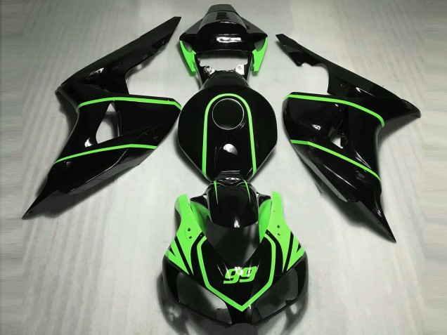 Nero Lucido Alta Visibilità Verde 06-07 Honda CBR1000RR Carénage Moto Nero Lucido Alta Visibilità Verde 06-07 Honda CBR1000RR Carénage Moto