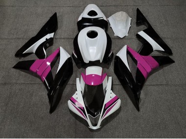 Noir Blanc & Rose 07-08 Honda CBR600RR Carénage Moto