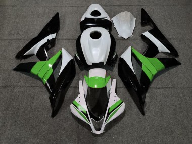 Noir Blanc & Vert 07-08 Honda CBR600RR Carénage Moto