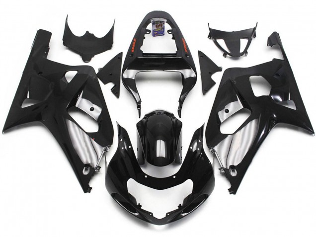 Noir Brillant 01-03 Suzuki GSXR 600-750 Carénage Moto Noir Brillant 01-03 Suzuki GSXR 600-750 Carénage Moto