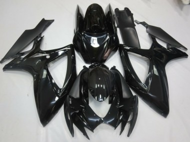 Noir Brillant 06-07 Suzuki GSXR 600-750 Carénage Moto