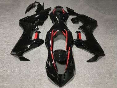 Noir Brillant Avec Doublure Rouge 17-23 Honda CBR1000RR Carénage Moto