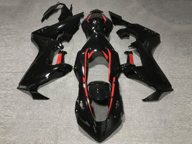 Noir Brillant Avec Doublure Rouge 17-23 Honda CBR1000RR Carénage Moto