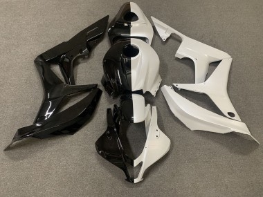 Noir Brillant / Blanc Divisé 07-08 Honda CBR600RR Carénage Moto