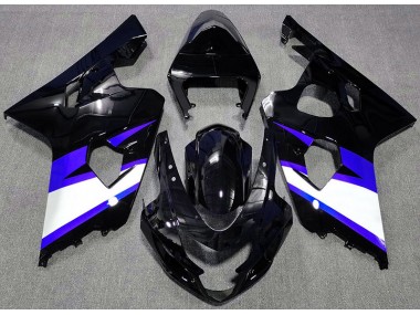 Noir Brillant & Bleu 04-05 Suzuki GSXR 600-750 Carénage Moto