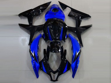 Noir Brillant & Bleu 07-08 Honda CBR600RR Carénage Moto