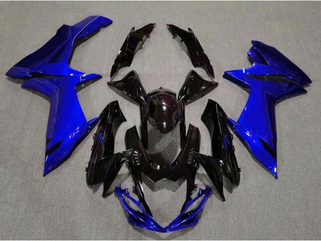 Noir Brillant & Bleu Aqua 11-24 Suzuki GSXR 600-750 Carénage Moto