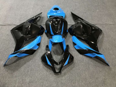 Noir Brillant & Bleu Ciel 09-12 Honda CBR600RR Carénage Moto
