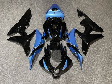 Noir Brillant & Bleu Clair 07-08 Honda CBR600RR Carénage Moto