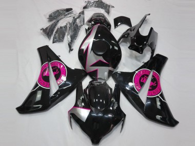 Noir Brillant & Rose 08-11 Honda CBR1000RR Carénage Moto