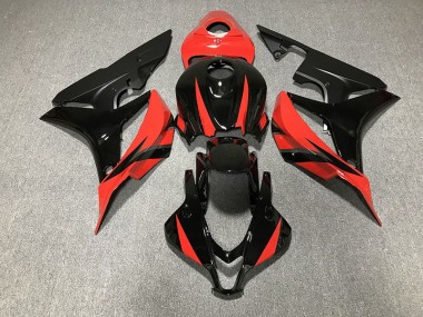 Noir Brillant & Rouge 07-08 Honda CBR600RR Carénage Moto