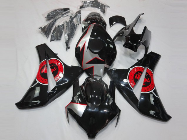 Noir Brillant & Rouge 08-11 Honda CBR1000RR Carénage Moto