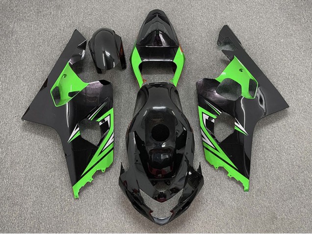 Noir Brillant & Vert 04-05 Suzuki GSXR 600-750 Carénage Moto Noir Brillant & Vert 04-05 Suzuki GSXR 600-750 Carénage Moto