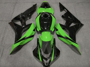 Noir Brillant & Vert 07-08 Honda CBR600RR Carénage Moto