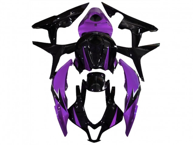 Noir Brillant & Violet 07-08 Honda CBR600RR Carénage Moto Noir Brillant & Violet 07-08 Honda CBR600RR Carénage Moto