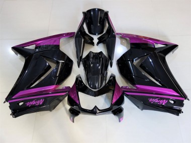Noir Brillant & Violet 08-12 Kawasaki Ninja 250 Carénage Moto