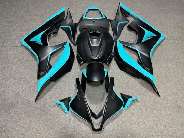 Noir Mat & Cyan 07-08 Honda CBR600RR Carénage Moto