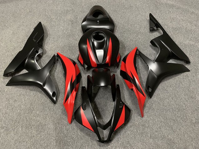 Noir Mat & Rouge 07-08 Honda CBR600RR Carénage Moto Noir Mat & Rouge 07-08 Honda CBR600RR Carénage Moto