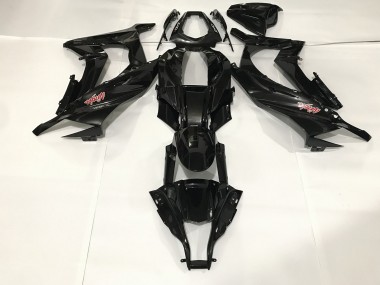 Noir Métallisé 09-12 Kawasaki ZX6R Carénage Moto